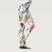 Modern Blush Roses Bloemen Leggings (Rechts)
