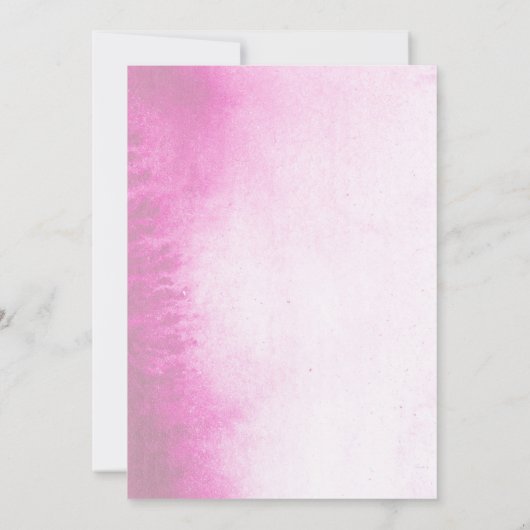 ** Modern Blush Roze Abstracte Waterverf bruiloft Kaart (Achterkant)