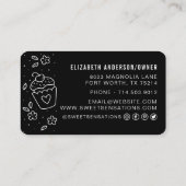 Modern Blush Roze bakkerij Catering Chef Visitekaartje (Achterkant)