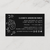 Modern Blush Roze bakkerij Catering Chef Visitekaartje (Achterkant)