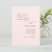 Modern Blush Roze beide ouders Weddenschap Kaart (Staand voorkant)