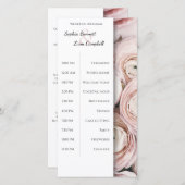 Modern Blush Roze bloem elegante bruiloft programm (Voorkant / Achterkant)