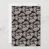 Modern Blush Roze Bloemen Hart Bruids Luncheon Kaart (Achterkant)