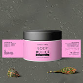 Modern Blush Roze Body Butter Cosmetische Jar Labe Waterfles Etiket