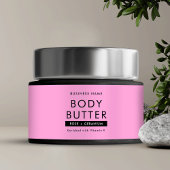 Modern Blush Roze Body Butter Cosmetische Jar Labe Waterfles Etiket