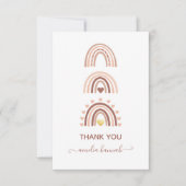 Modern Blush Roze Boho Rainbow Hartelijk dank Bedankkaart (Voorkant)
