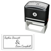 Modern blush roze collectie bruid en bruidegom naa  zelfinktende stempel (In situ)