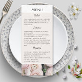 Modern Blush Roze Collectie Wedding Menu Card