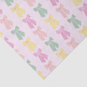 Modern Blush Roze Coquette Haar Boog Patroon Tissuepapier (Detail)