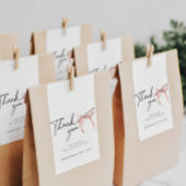 Modern blush roze Dank u Vrijgezellenfeest boog Bedankjes Labels