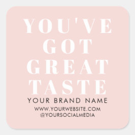 Modern blush roze doos verpakking label