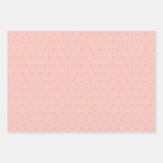 Modern Blush Roze Geometrisch Bloem Patroon Inpakpapier Vel (Voorkant 2)