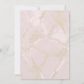 Modern blush roze goud glitter marmer Sweet 17 Kaart (Achterkant)
