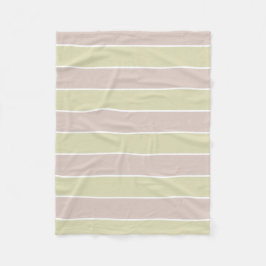 Modern Blush roze groene strepen patroon Fleece Deken
