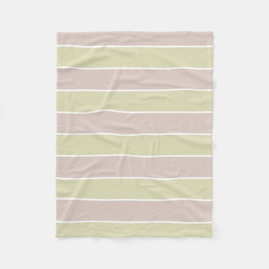 Modern Blush roze groene strepen patroon Fleece Deken (Voorkant)