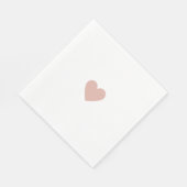 Modern Blush Roze Hart Elegante Liefde Chic Custom Servet (Hoek)