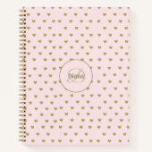 Modern Blush Roze Initialen Monogram elegant Notitieboek (Voorkant)