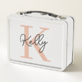 Modern Blush Roze Monogram Script (Achterkant)