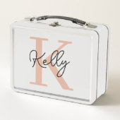 Modern Blush Roze Monogram Script (Voorkant)