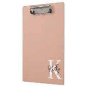 Modern Blush Roze Monogram Script Klembord (Links)