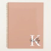 Modern Blush Roze Monogram Script Planner (Voorkant)