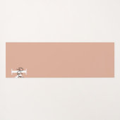 Modern Blush Roze Monogram Script Yogamat (Achterkant (horizontaal))
