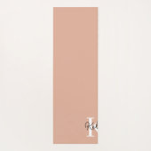 Modern Blush Roze Monogram Script Yogamat (Achterkant)