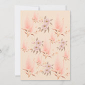 Modern blush roze pampas gras vrijgezellenfeest kaart (Achterkant)