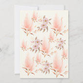 Modern blush roze pampas gras vrijgezellenfeest kaart (Achterkant)