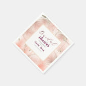 Modern blush roze pampas gras vrijgezellenfeest servet (Hoek)