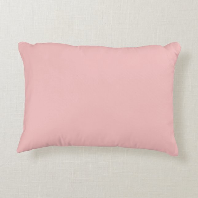 Modern blush roze Plain Solid Color Accent Pil Kussen (Achterkant)