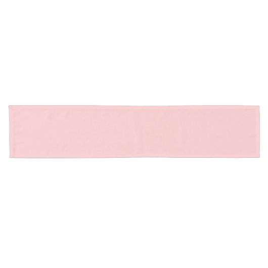 Modern blush roze Plain Solid Kleur Korte Tafelloper (Horizontaal)