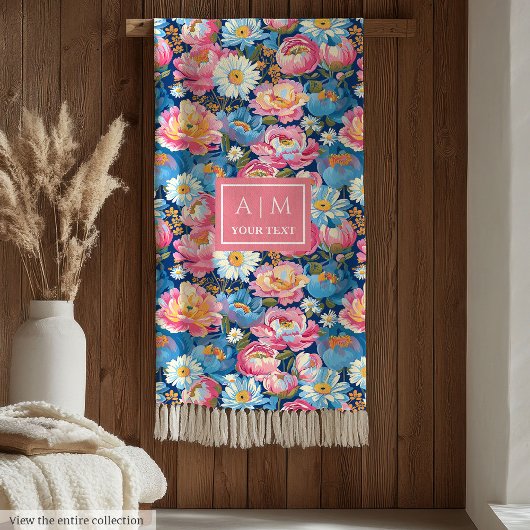 Modern blush roze preppy waterverf bruiloft gooien fleece deken