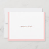 Modern Blush Roze Rand Terracotta Stationery Notitiekaartje (Voorkant)