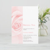 Modern Blush Roze Roze Bridal Tea Kaart (Staand voorkant)