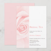 Modern Blush Roze Roze Bridal Tea Kaart (Voorkant / Achterkant)