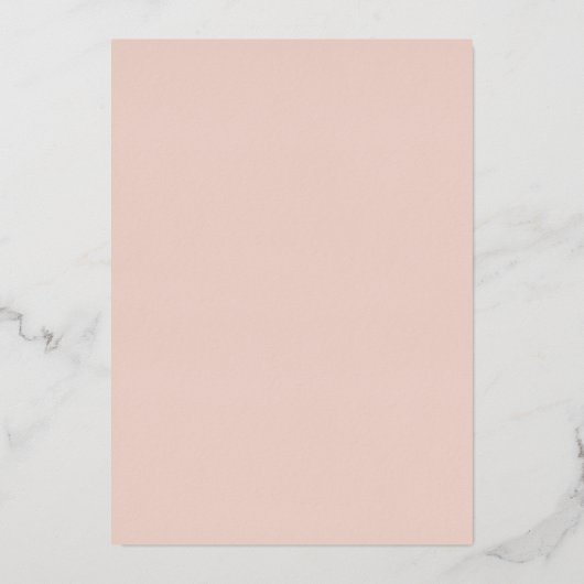 Modern blush roze script trendy vrijgezellenfeest  folie uitnodiging (Achterkant)