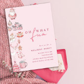 Modern Blush Roze Vakantie Kerstfeest Kaart