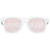 Modern blush roze waterverf bruidsmeisje retro zonnebril (Voorkant)