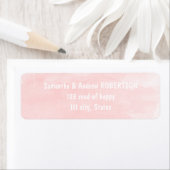 Modern blush roze waterverf bruiloft etiket (Insitu)