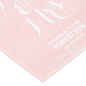 Modern blush roze waterverf bruiloft korte tafelloper (Hoek)