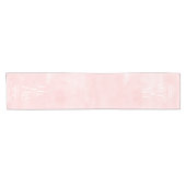 Modern blush roze waterverf bruiloft korte tafelloper (Horizontaal)
