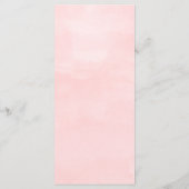 Modern blush roze waterverf bruiloft menu (Achterkant)