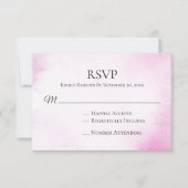 ** Modern Blush Roze Waterverf bruiloft RSVP (Voorkant)