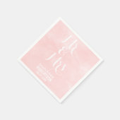 Modern blush roze waterverf bruiloft servet (Hoek)