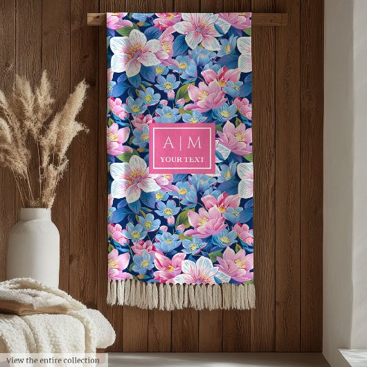 Modern blush roze waterverf preppy huwelijkscadeau fleece deken