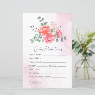 Modern blush roze waterverf voorspellingen games