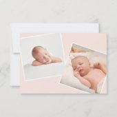 Modern blush roze wees mijn peettante doop kaart (Achterkant)