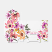 Modern blush roze wilde bloem vrijgezellenfeest bedankdoosjes (Uitgevouwen)