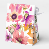 Modern blush roze wilde bloem vrijgezellenfeest bedankdoosjes (Achterkant)